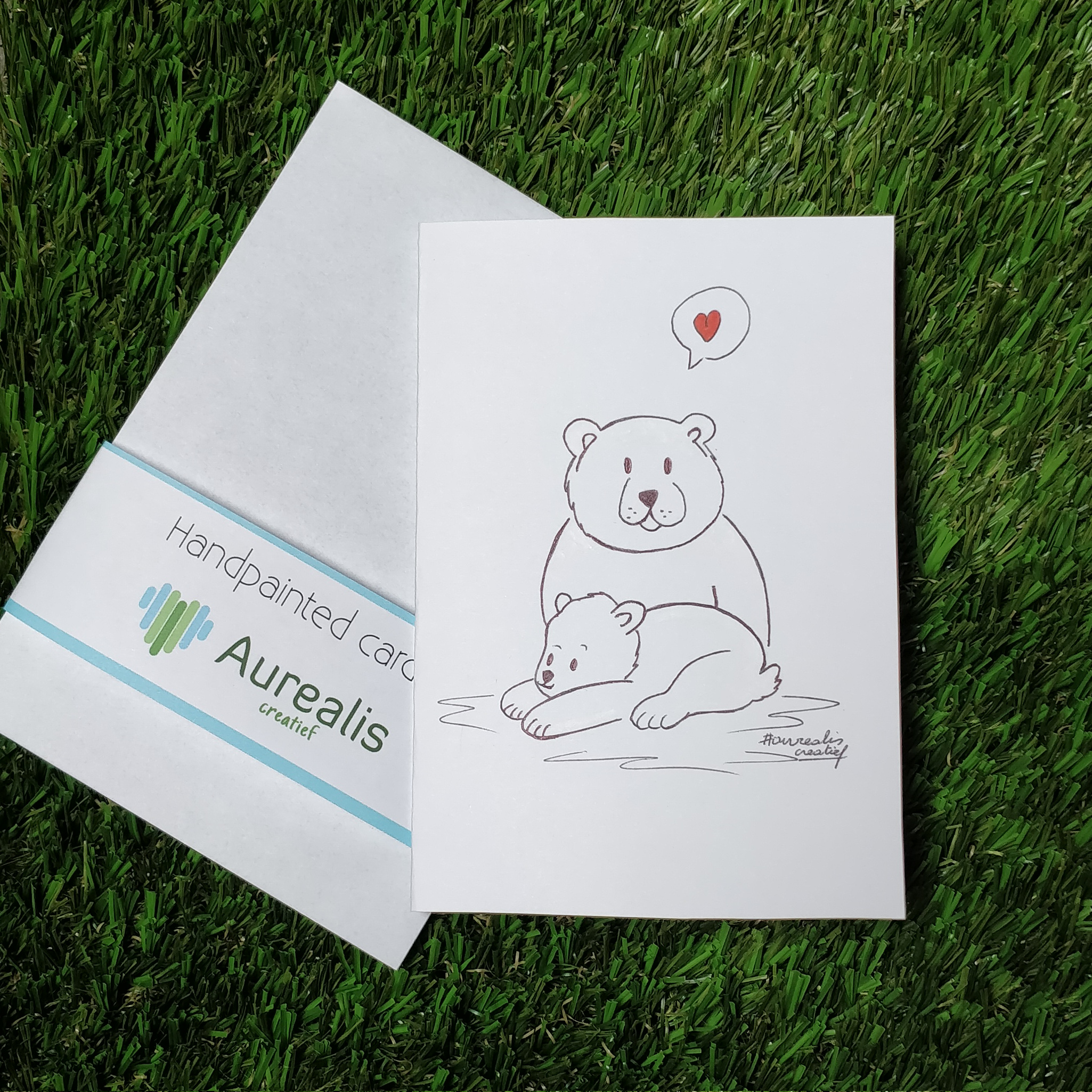 handwerk kaartje-baby ijsbeer