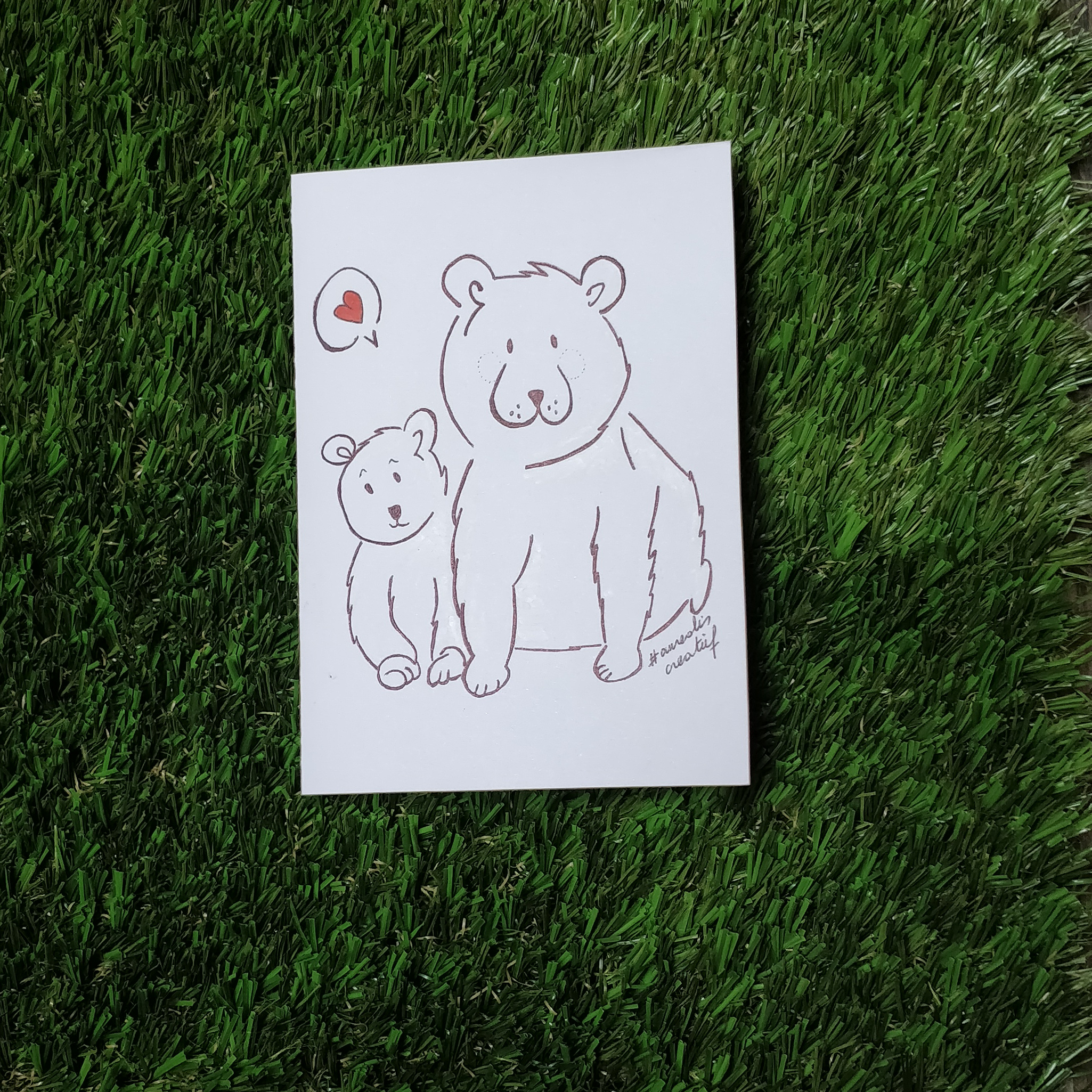 curieuze baby ijsbeer - kaartje